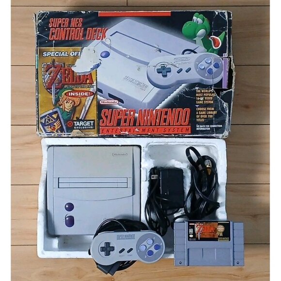 Super Nintendo System Jr. SNES Control Deck - Zelda Link - Missing Manual - Picture 1 of 16
